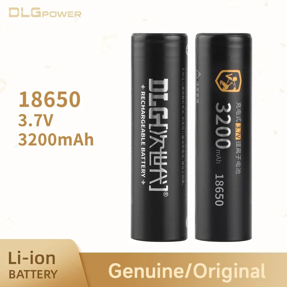 DLGPOWER 18650 3200MAH 3.7V Rechargeable Li-ion Battery for Flashlight Toys Drones Power Tools Power Balancer Portable Fan