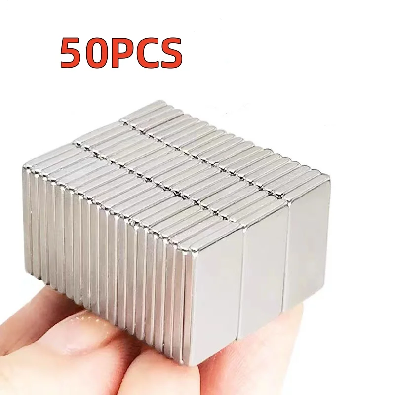 

50Pcs Super Strong Neodymium Magnets 15/20mm X 5/10mm X 3mm N35 NdFeB Block Magnets Square Magnets Refrigerator Stickers