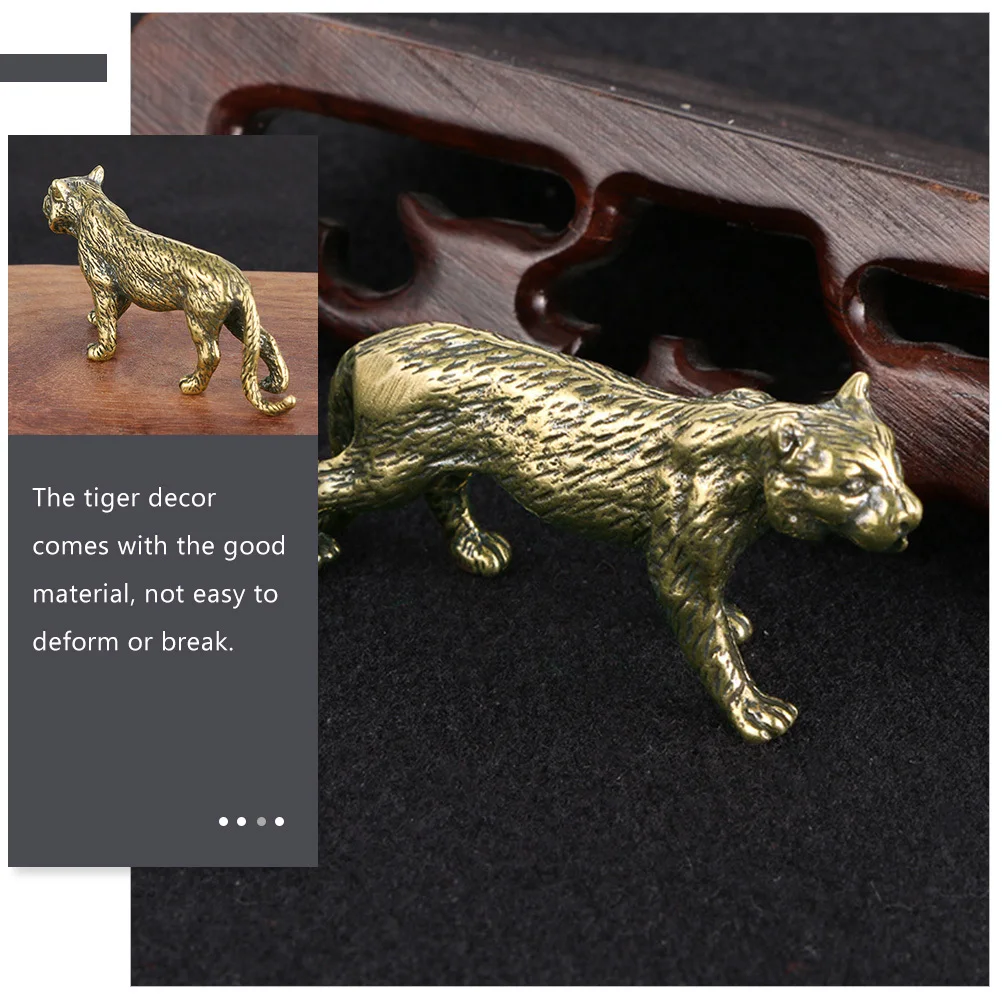 ملحق سطح المكتب على شكل نمر إبداعي، زخرفة زخرفية نحاسية مقاومة للاهتراء، مستلزمات منزلية مدمجة، ديكور نمر