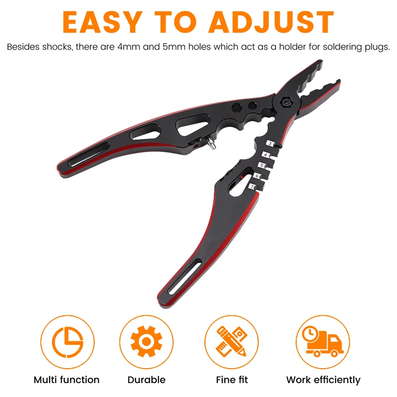 RC 1/8 1/10 1/14 RC 자동차 크롤러-[A68T] 용 전문 멀티 도구 금속 클램프 충격 펜치 볼 헤드 클립