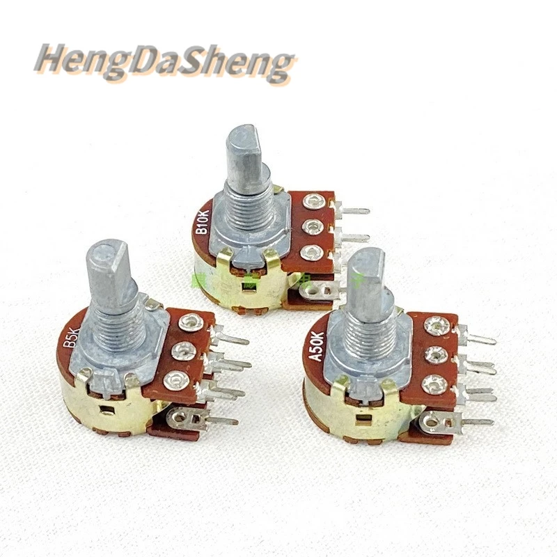 5 Stück/Los hochwertige 16 Typ 6-Pin Dual B5k B10k A50k Leistungs verstärker Lautsprecher Potentiometer mit hoher und geringer Verstärkung