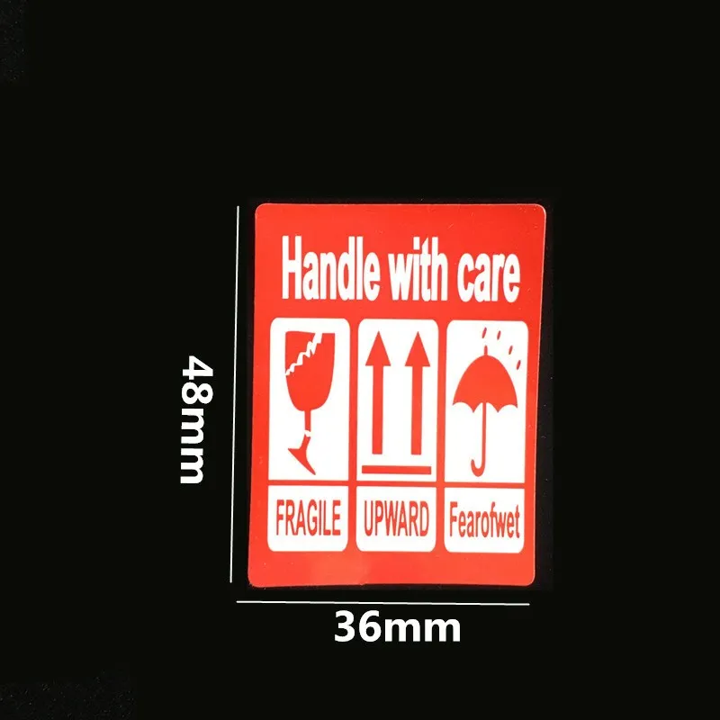 Adhesive Labels for Fragile Products and Stickers be Careful with Fragile Labels not to press