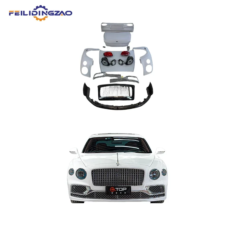 FLDZ vehicle accessories for Bentley Flying Spur 17 to 23 models, front bumper, headlights, grille, body parts