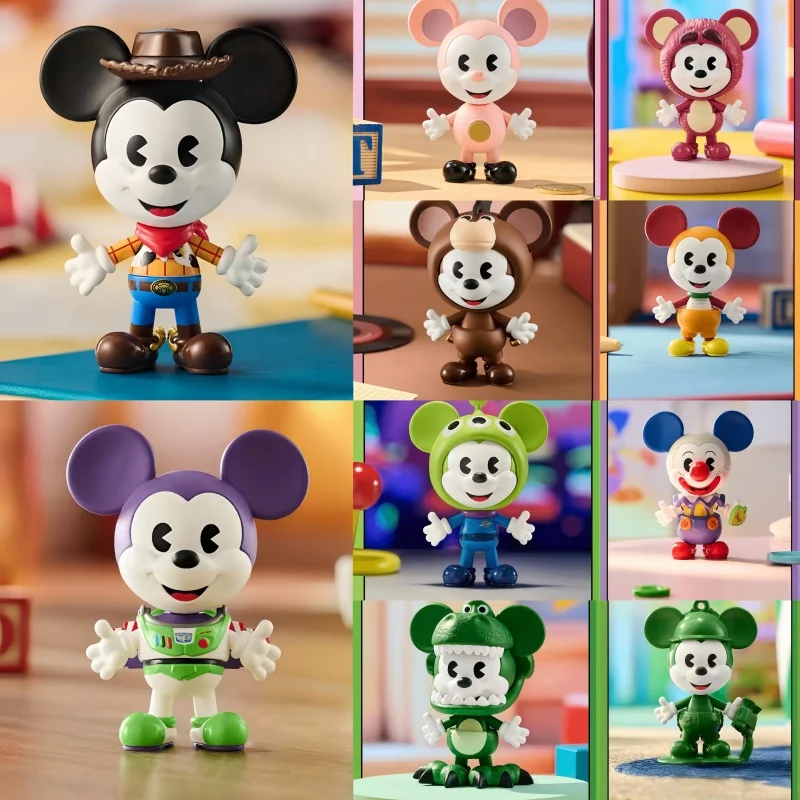 Genuine POP MART Mickey REMIXED: Mickey Meets Pixar Series Blind Box Trendy Toys Surprise Gift Desktop Ornament festival Gifts