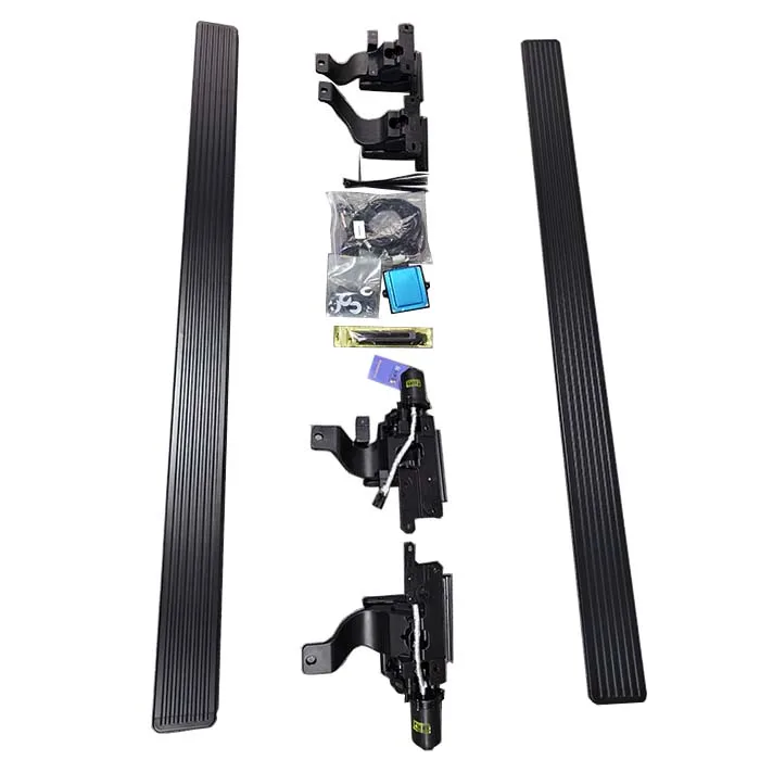Automatic Electric Running Boards, Smart Retractable Side Steps with Motor for Lixiang L7 L8 SUV, Powder Coated Alloy, Matte Bla