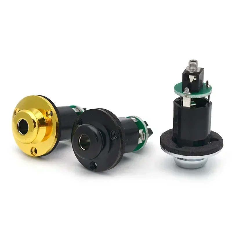 

Acoustic/Ukulele Guitar Round Endpin Style Passive Piezo Pickup Black/Gold/Chrome