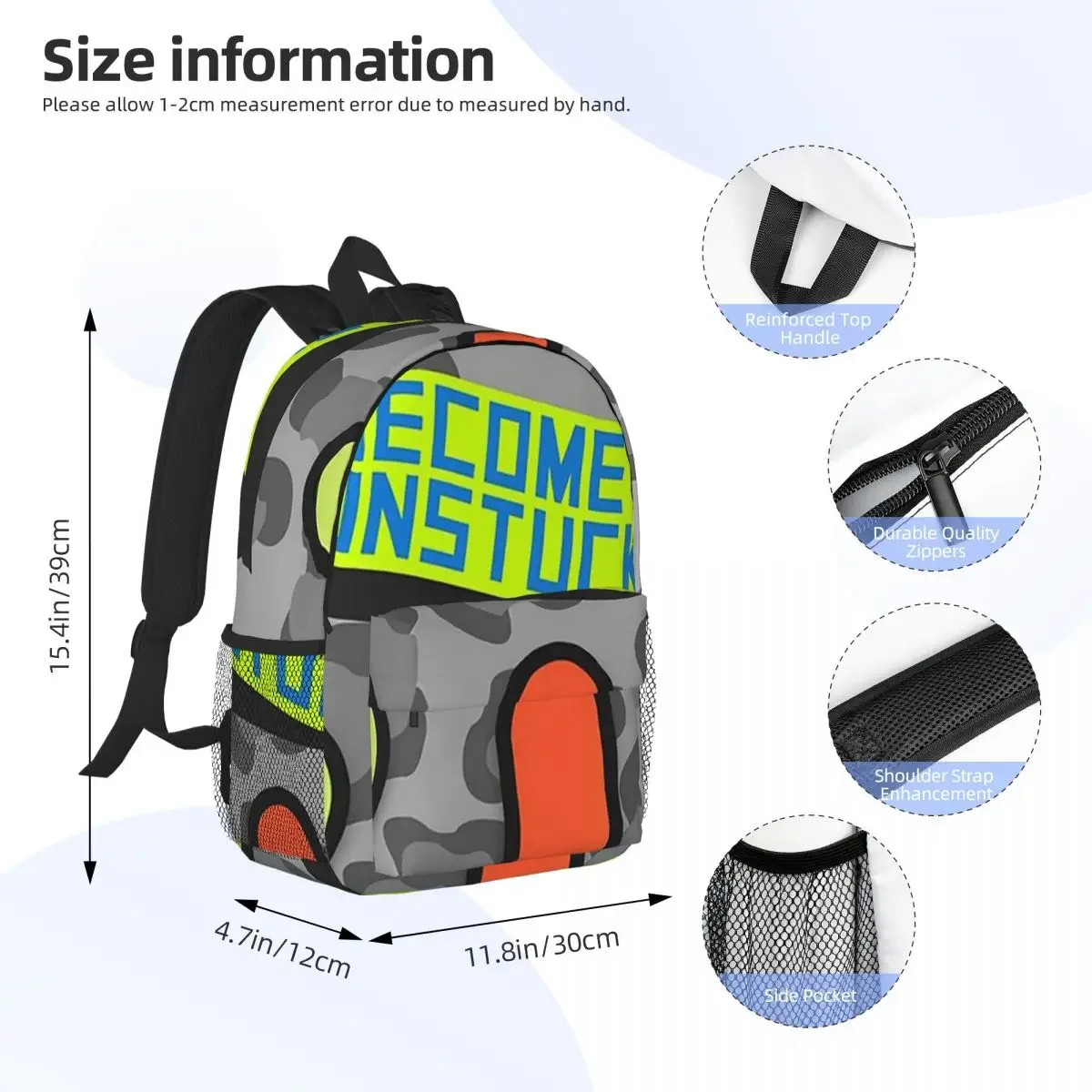 Daniel Ricciardo - Become Unstuck Backpacks Boys Girls Bookbag Fashion Children School Bags Travel Rucksack Shoulder Bag