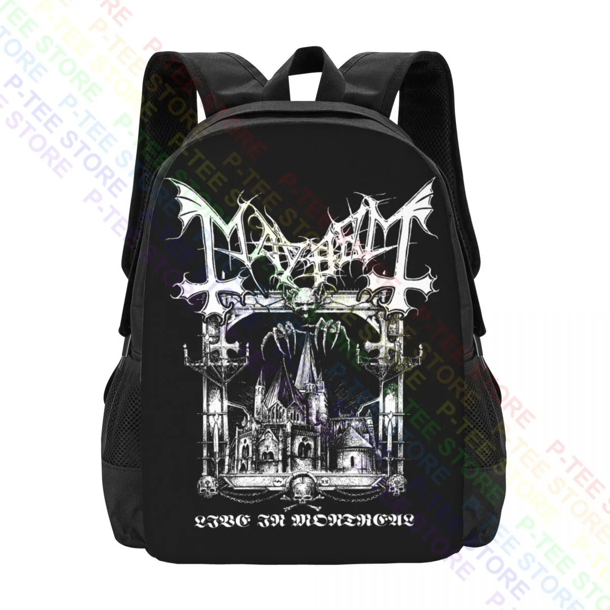 

Mayhem Норвежский черный металлический ремешок MontrealРюкзак большой вместимости для школы по индивидуальному заказу