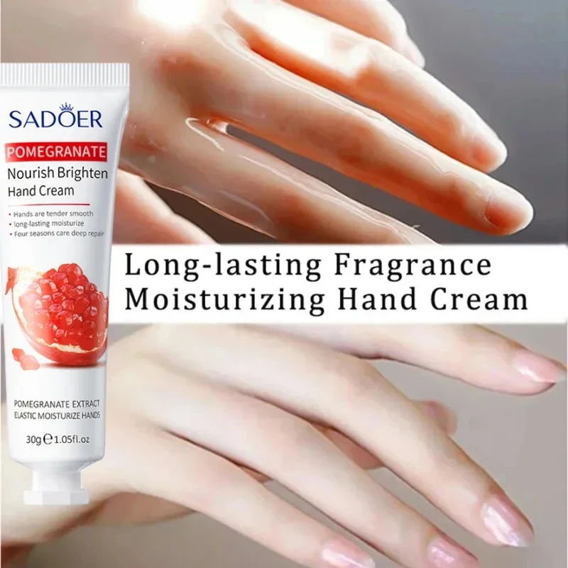 Red Pomegranate Hand Cream Wrinkle Removal Anti-crack Hand Fast Whitening Pigmentation Correctors Moisturizing Cream Hand Care