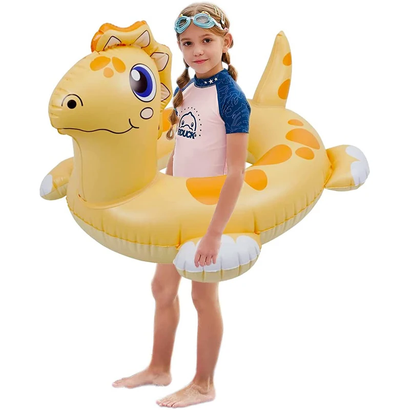 Newest Kids Inflatable Dinosaur Pool Floats Tube Stegosaurus Swimming Rings Summer Beach Floaty Party Toys Lounge Raft for Kids