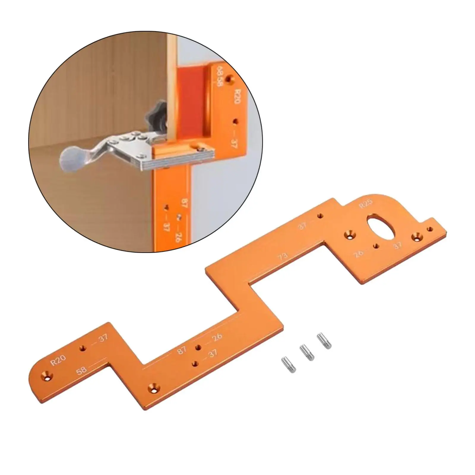 Invisible Embedded Handle Slotting Template Portable Woodworking Tool Wood Slotting Tool for Grooving Wardrobe Carpentry Closet