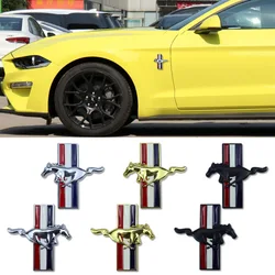 Suitable for Mustang modification, metal Mustang vehicle logo, side logo, 3D decorative label, Mustang leaf plate logo