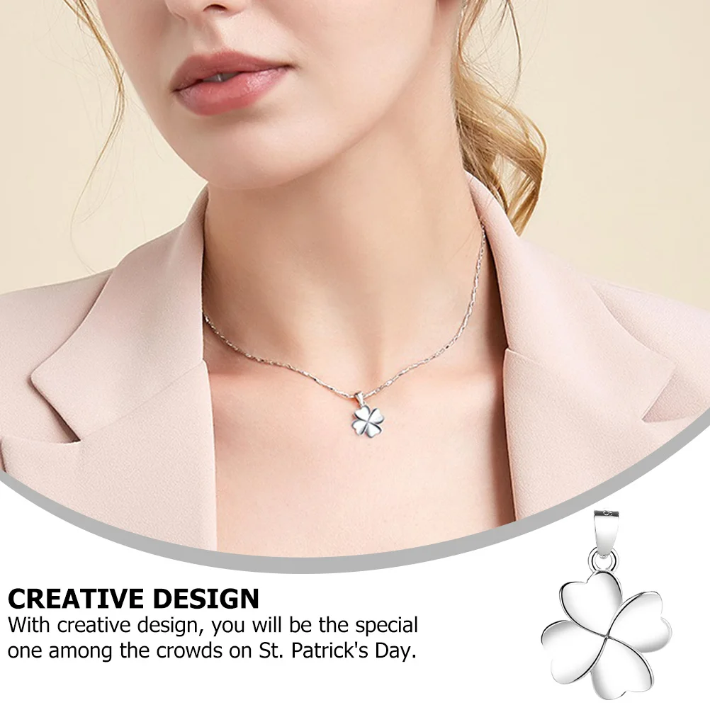 

St. Patrick's Day Necklace Silver Party Props Decorative Funny Clavicle Chain Stylish Photo Dressing Up Festival Supplies