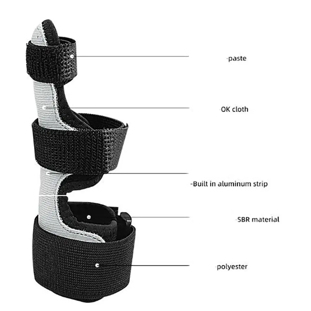 Accessories Adjustable Finger Extension Splint Aluminum Breathable Finger Splint Brace Compression Finger Support Strap