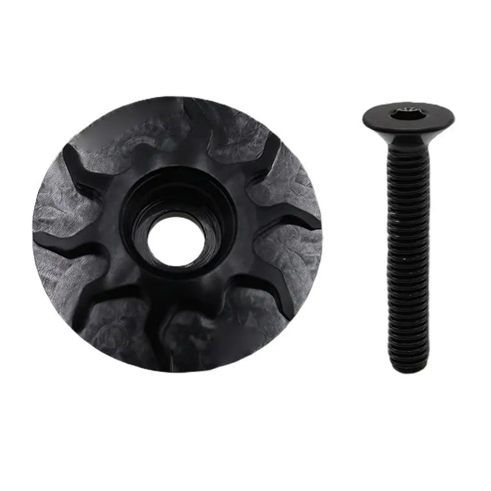 

Bike Headset Top Cap with Stainless Steel Bolt Made from CNC Aluminum Alloy Fits 28 6mm Diameter Bike Stem Replacement
