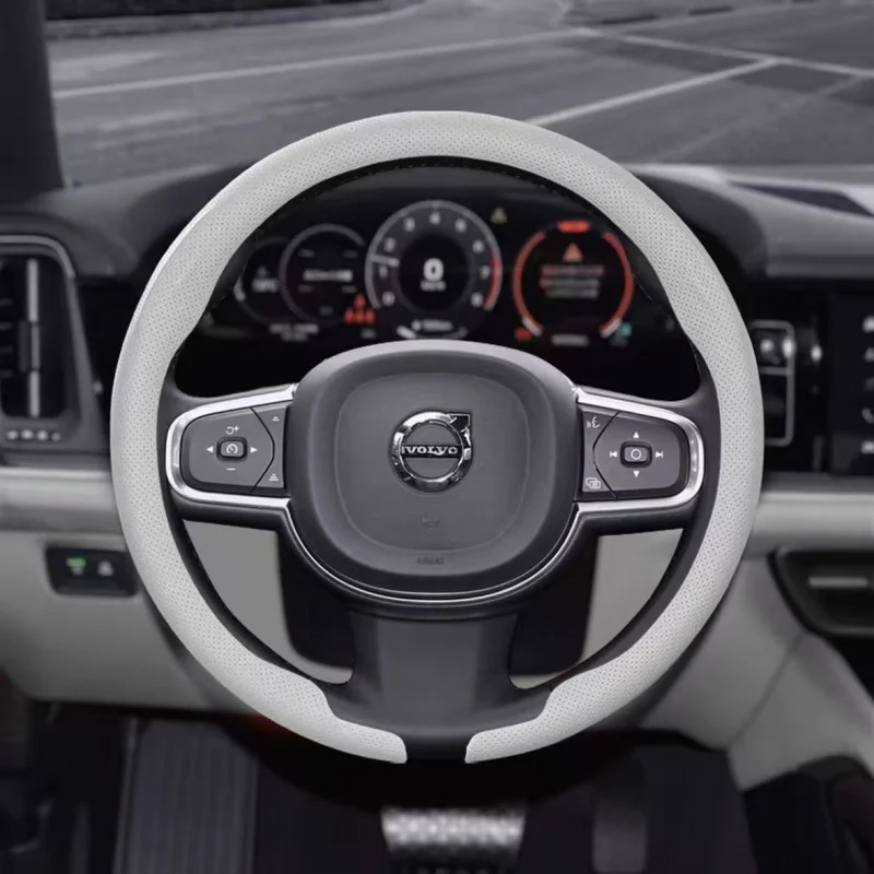 

38cm Car Steering Wheel Anti-slip Wheel Cover For Volvo V40 5 AWD 2013 2014 1.6T 2015 T3 2016 2017 2018-2025 Auto Accessories