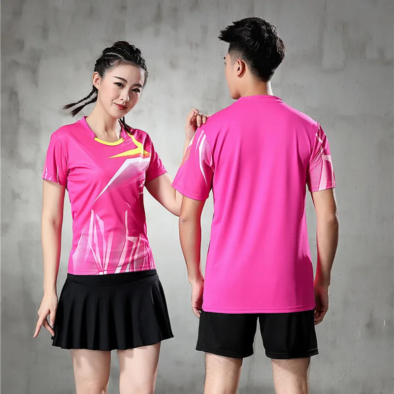 Badminton sport shirts,quick dry Table Tennis Uniforms Kit Short Sleeved T-shirt,Tennis Shirts, fitnesslife  Badminton t-Shirts