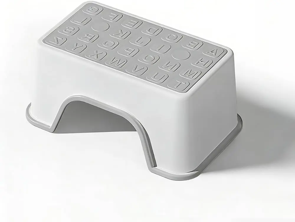 

5" Step Stool for Kids, Non-Slip, Lightweight, Gray, 11.8"L x 7.5"W x 5"H