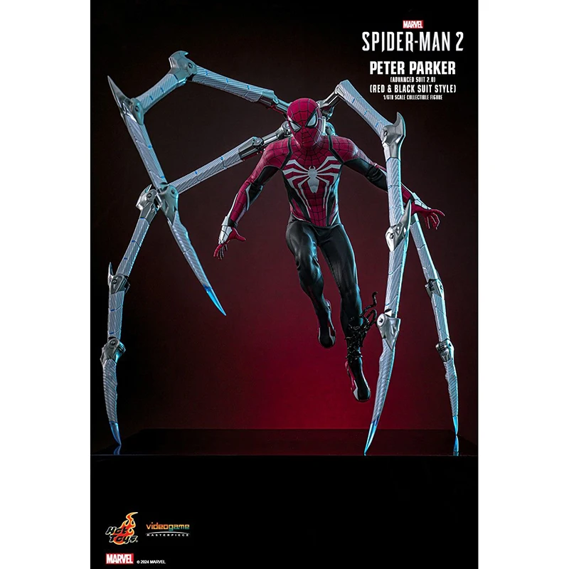 Оригинальные горячие игрушки VGM66 Spider Man 2 Peter Parker Advanced Suit 2.0 Красный и черный костюм Стиль 1/6 В наличии Аниме Экшн-модель Игрушка