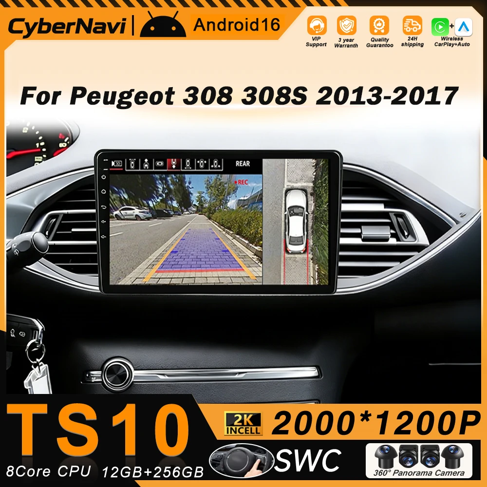 

Android Auto для Peugeot 308 T9 308S 2013-2017, Carplay, автомобильная магнитола, Bluetooth, навигация, GPS, мультимедиа, видеоплеер, BT, стерео, 2Din