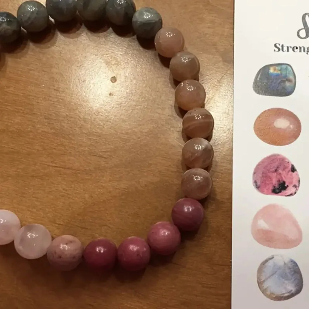 1Pc 8MM Natural Stone Beaded Bracelet For Women Elastic Crystal Beads Chain Bangle Wristband Female Fashion Party Jewelry image 3