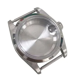 For NH36 NH35 Case 36mm Magnifier Acrylic Glass Stainless Steel Watch Case Transparent/Solid Bottom for NH35/NH36/4R Movement