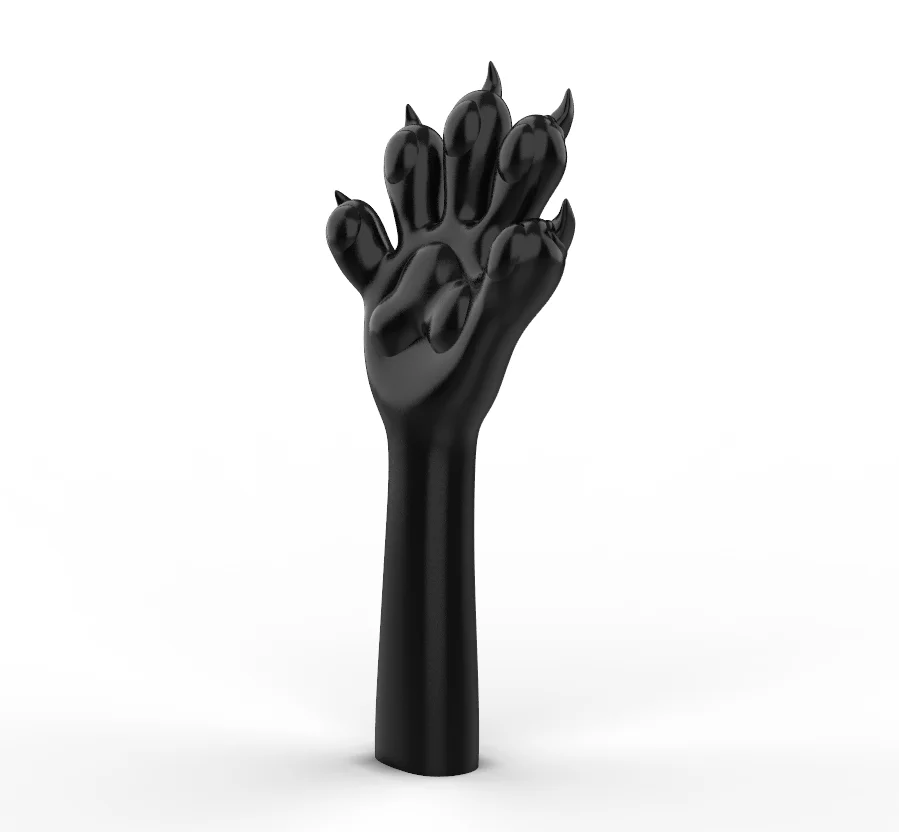 Furrjoi – une paire de Costumes de Cosplay en Silicone, patte de chien entière et foncée, gants doux, vêtements serrés pour fête réaliste, Halloween