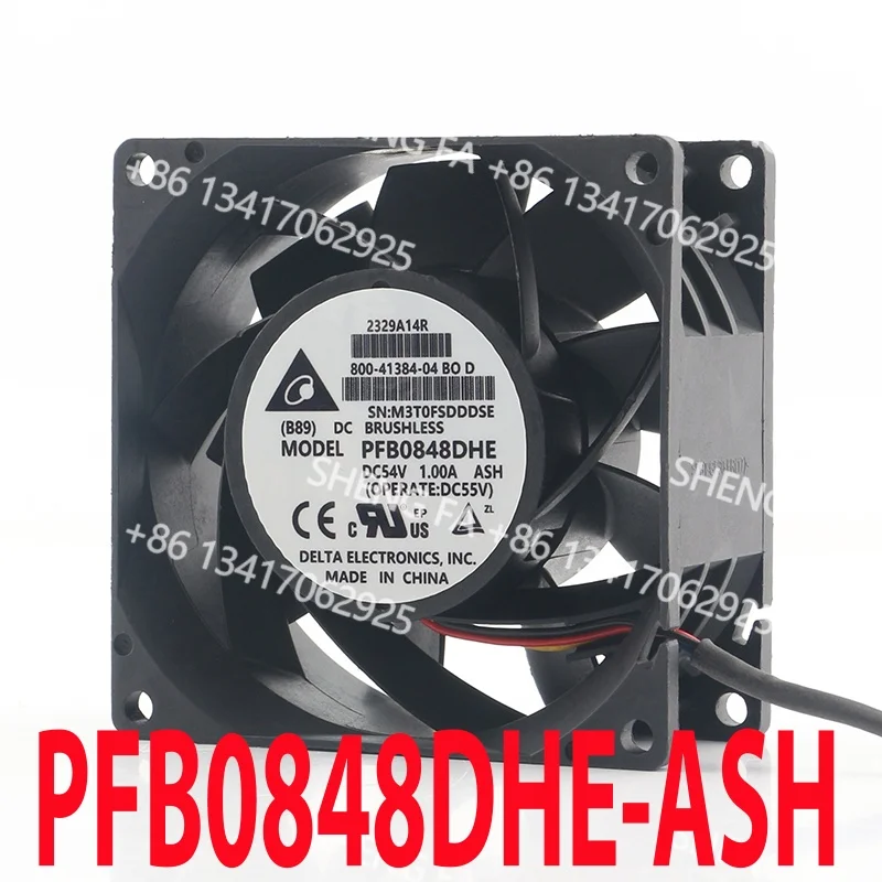 Original Delta 5V 12V 24V 48V DC 54V 1.00A Pressurized high speed Air pressure AC EC 8038 80X80X38MM 8CM PFB0848DHE cooling fan