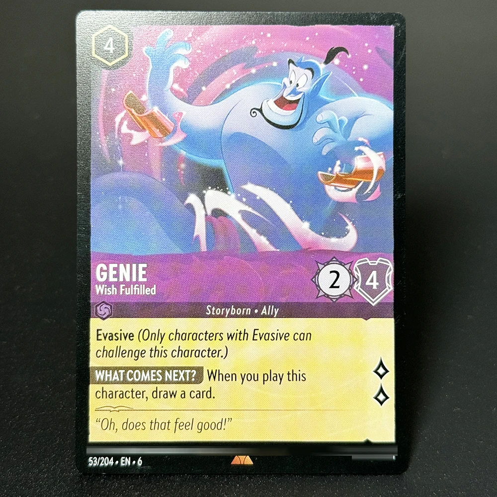 Lorcana Proxy Regular Cards Azurite Sea Maui Half-Shark Calhoun Genie Wish  Fulfilled BAYMAX Simba Yzma Oswald Lilo Cards English - AliExpress 26