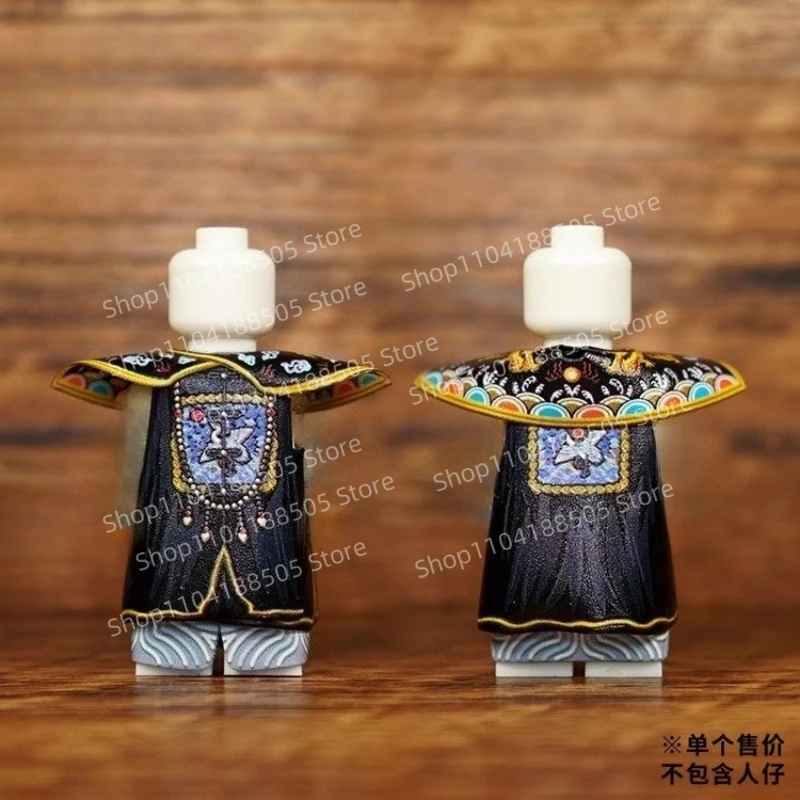 MOC Lalka innej firmy Miękka folia Klocki do budowy Akcesoria dla lalek Ubrania Cesarz Minister Oficjalny płaszcz Łączenie Zabawka montażowa Prezent