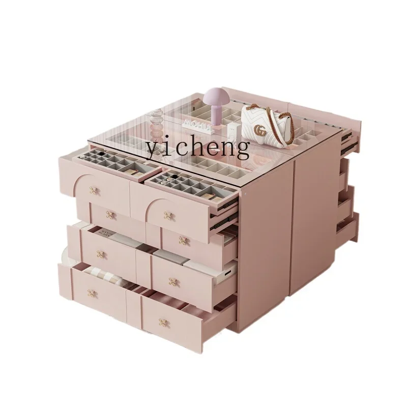 XL cloakroom Nakajidai jewelry cabinet integrated eight-bucket storage cabinet