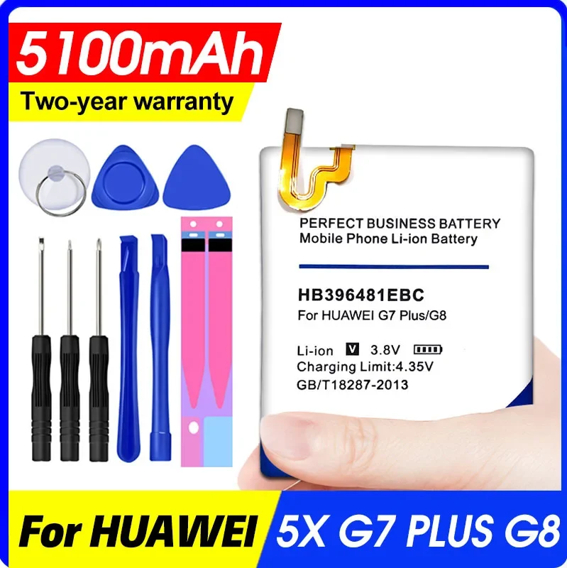 

5100mah Hb396481ebc Battery for Huawei Honor 5x G7 Plus/ G8 /g8x