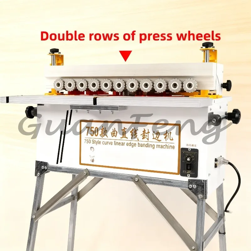 750 Multifunctional Automatic Mini Edge Bander, Precision Woodworking Edge Banding & Trimming Machine for Furniture Making