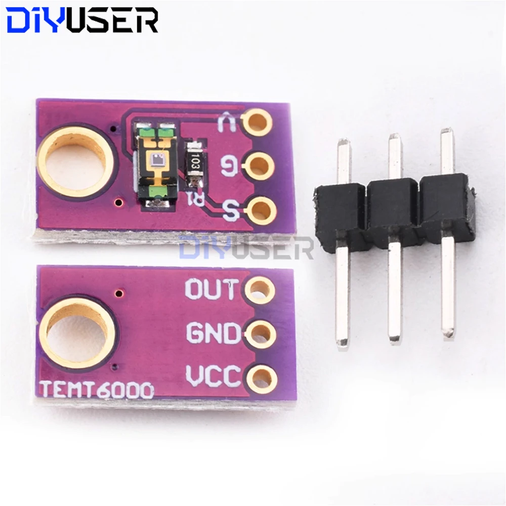 Sensor de Luz Ambiental TEMT6000 con Salida Analógica, Módulo de Detección de Intensidad de Luz, Sensor Fotosensible