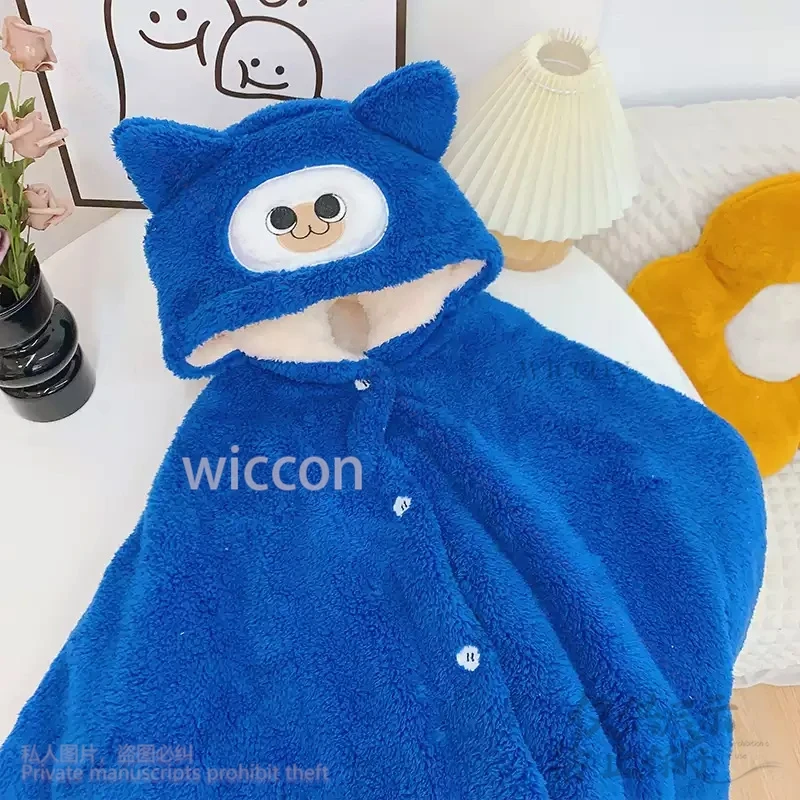 Pelzige Elu-Katze Maga Jou Vend Francisco Kostüm Nachtwäsche Junge Mädchen Cos Onesies Kawaii Pyjamas Overall Pelziges Weihnachtsgeschenk Kinder Anime Maßgeschneidert