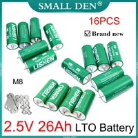 16PCS 2.5V 26Ah Lishen Lithium titanate LTO battery low temperature resistance 30000 cycles 20C diy 12v 24v Car starter Solar