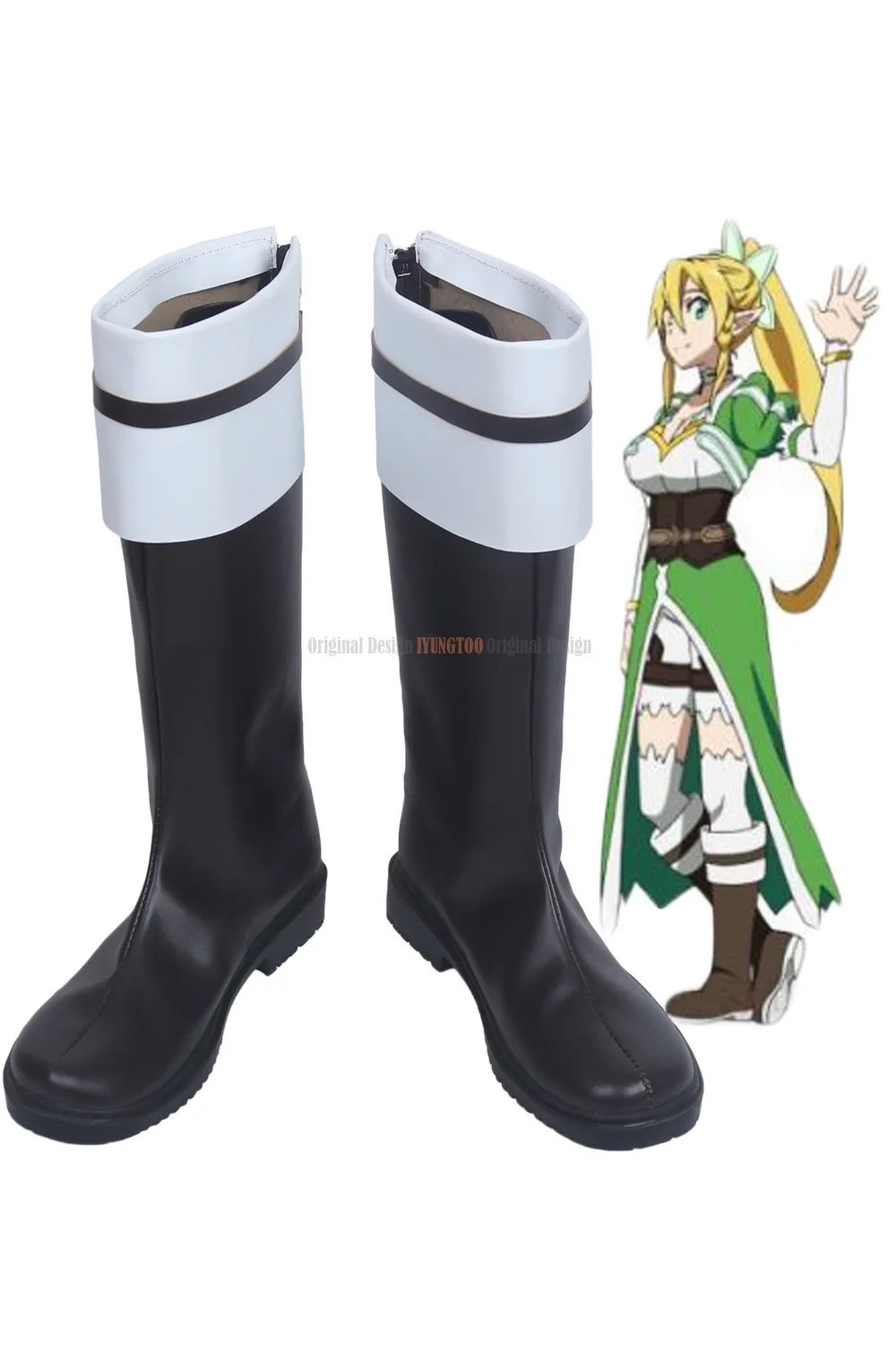 

Leafa Shoes Cosplay Sword Art Online Kirigaya Suguha Cosplay Boots Shoes Custom Made