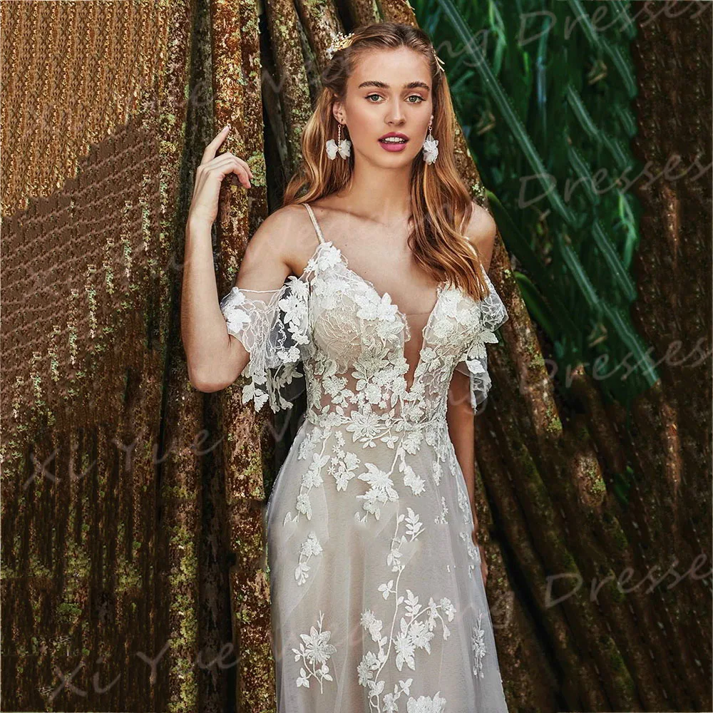 Vestidos de casamento feminino sem costas, luxuosos apliques de renda, requintados vestidos sereia, charmosos e sexy