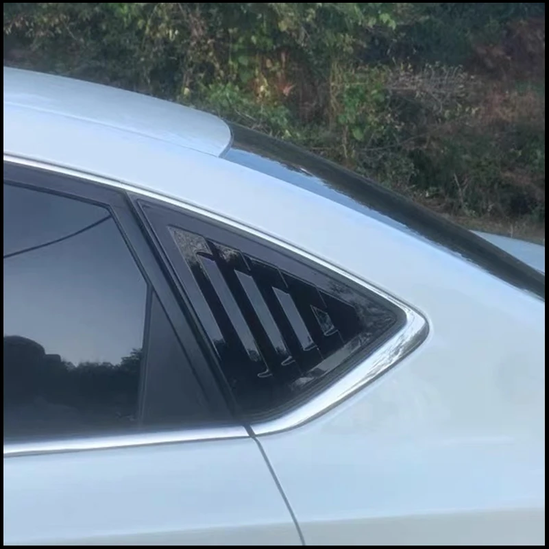 

For Nissan Sentra Sedan 2012-2019 Rear Triangular Window Blind Shades Louver Cover Trim Decorative Frame Car Styling