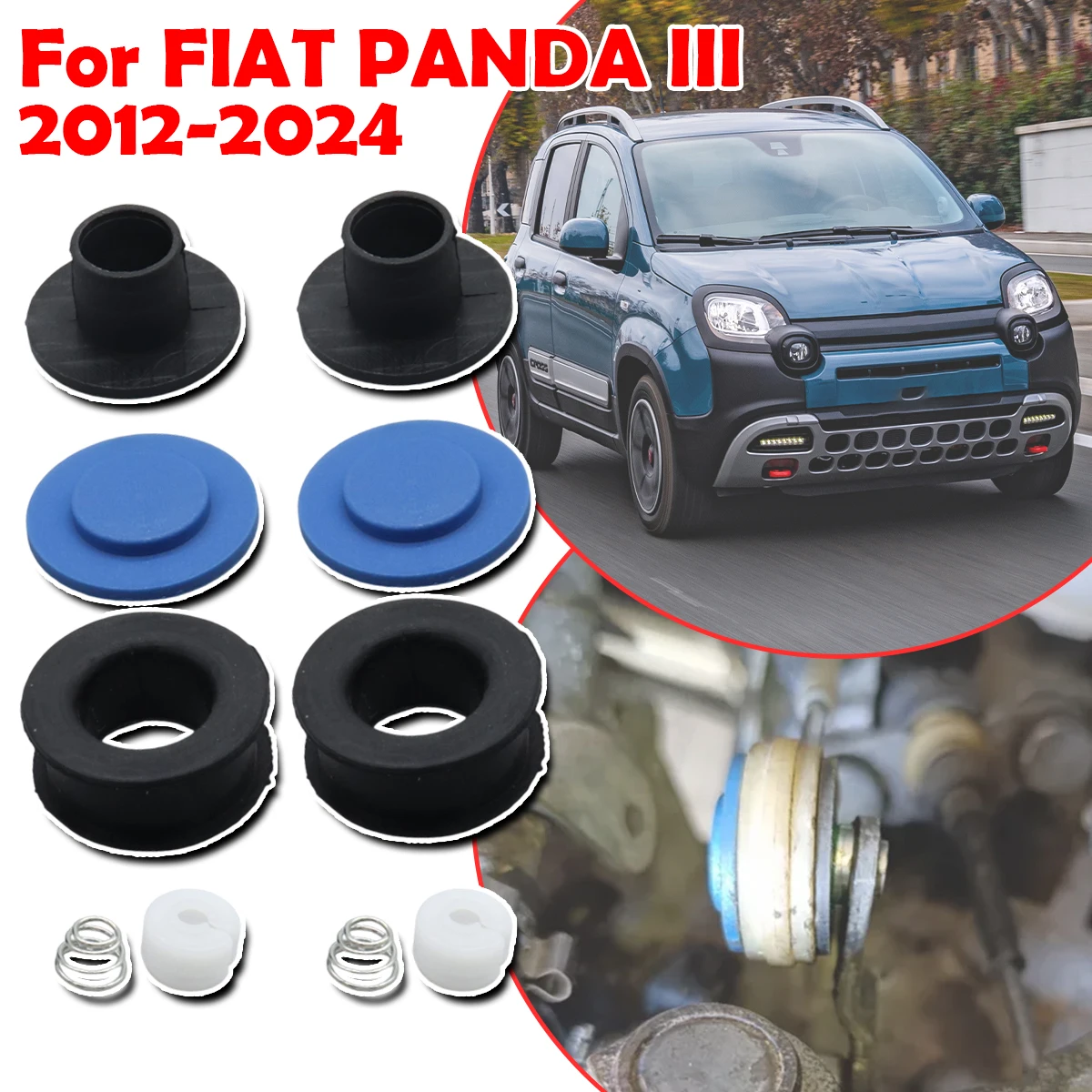 2X Manual Transimission Gearbox Linkage Cable Bushing Repair Kit For FIAT PANDA III 2012-2024 Car Accessories 24270798 24267824