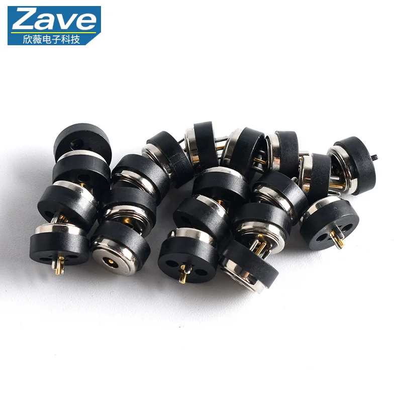 Magnetic Male-Female Pair Solder-Type Round Magnetic Connectors (6/8/10mm) with Circular Base, Charging Head