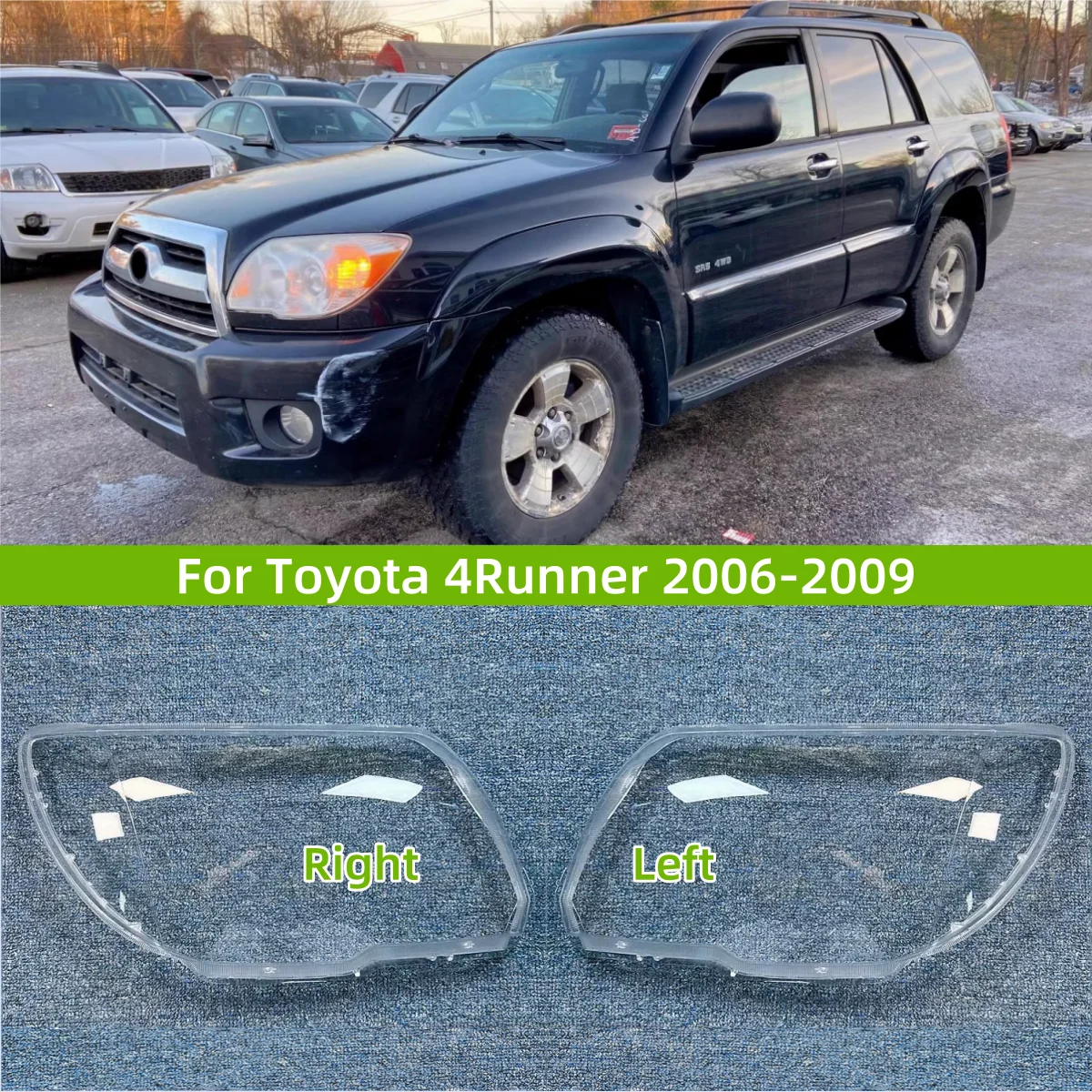 

Для Toyota 4Runner 2006 2007 2008 2009, аксессуары для транспортных средств, фары, лампы, стекло, прозрачный корпус