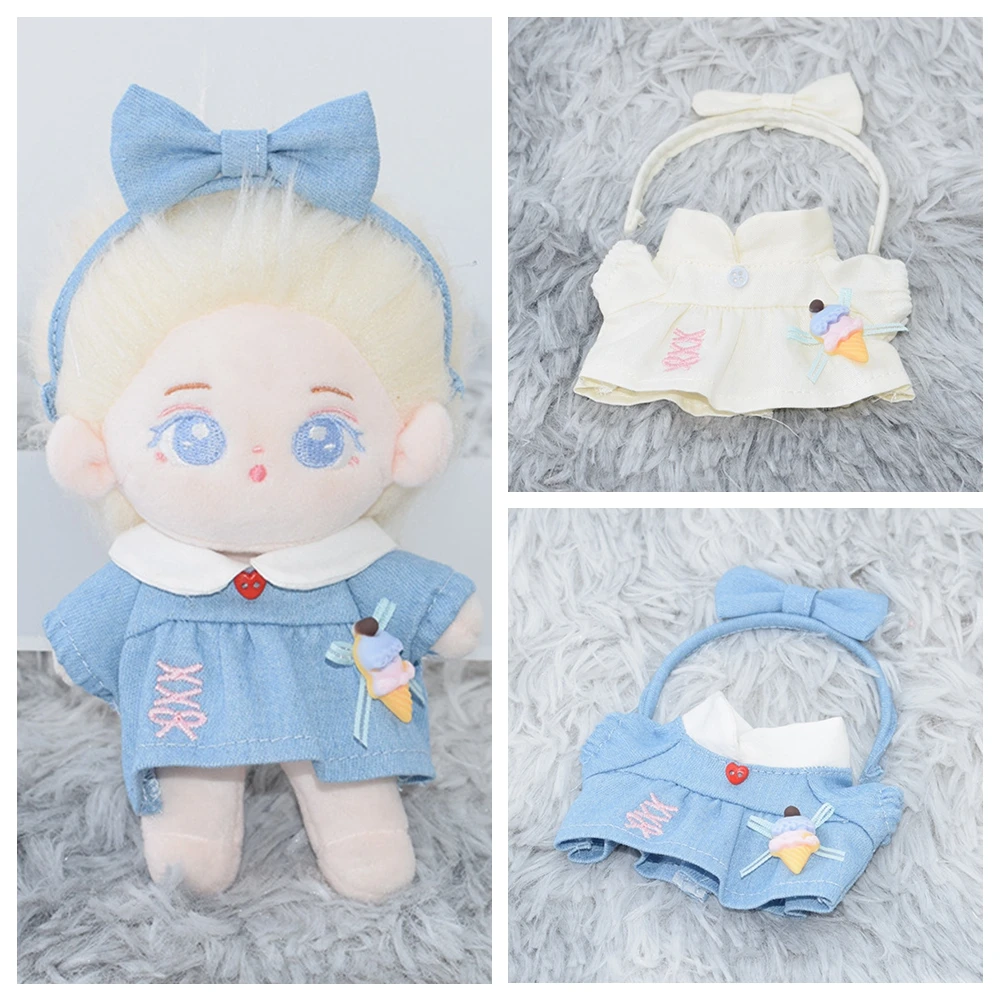 10CM Doll Clothes Gift Multicolor Accessories  Dress Suit Cosplay Photo Props Hairband Suspender Cotton Stuffed Doll