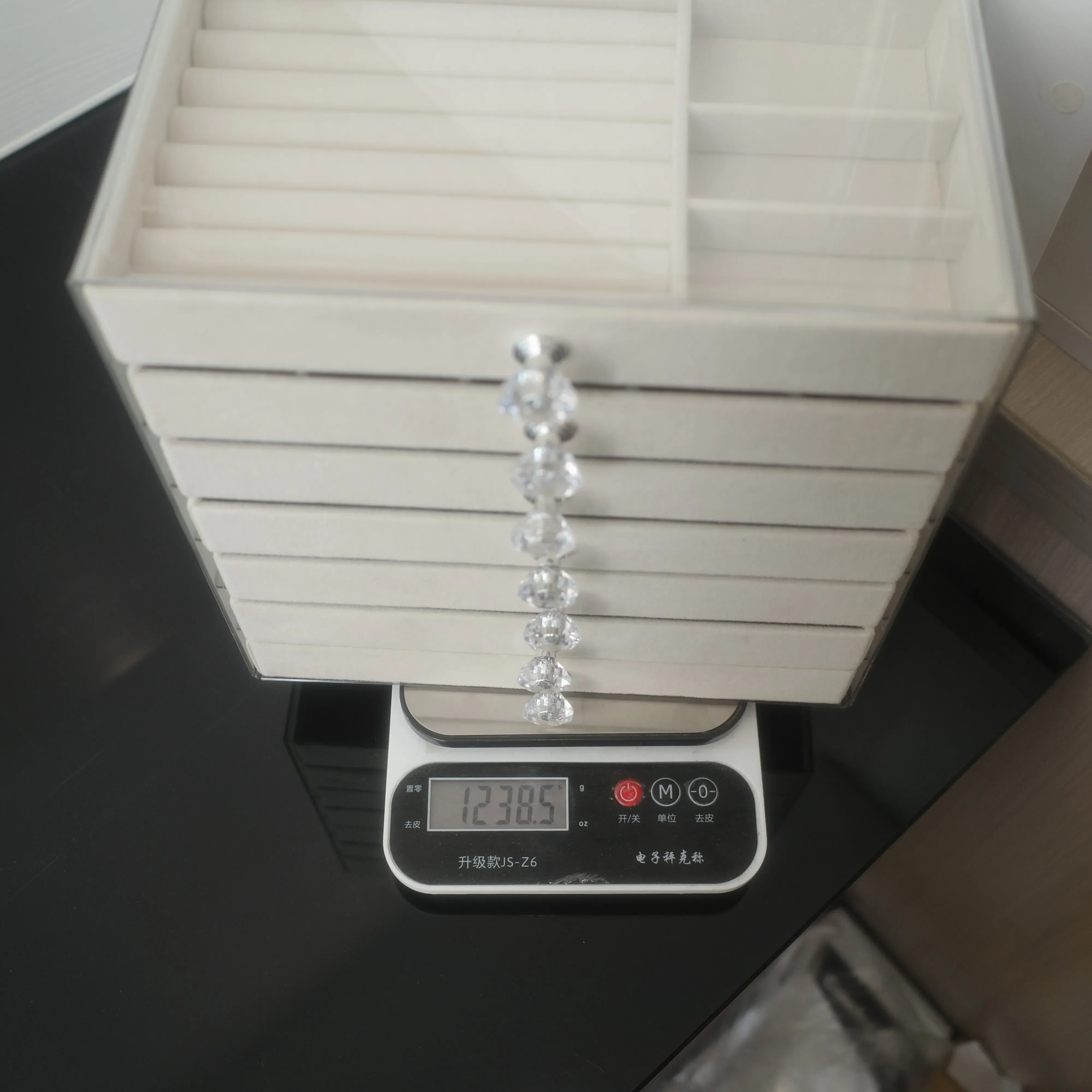 3-7 طبقات من درج منظم المجوهرات المخملي صندوق مجوهرات مخملي أقراط صندوق عرض منظم الأساور وصناديق المجوهرات