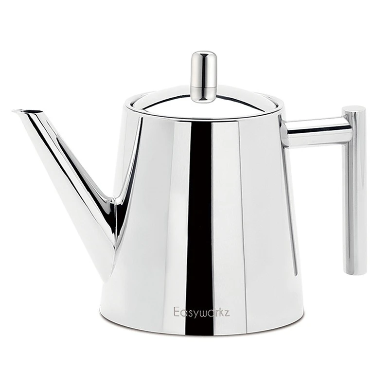

2-in-1 Tea Coffee Pot 304 Stainless Steel with Filter, Long Spout Kettle for Home Restaurant Use, Induction Stove Compatible