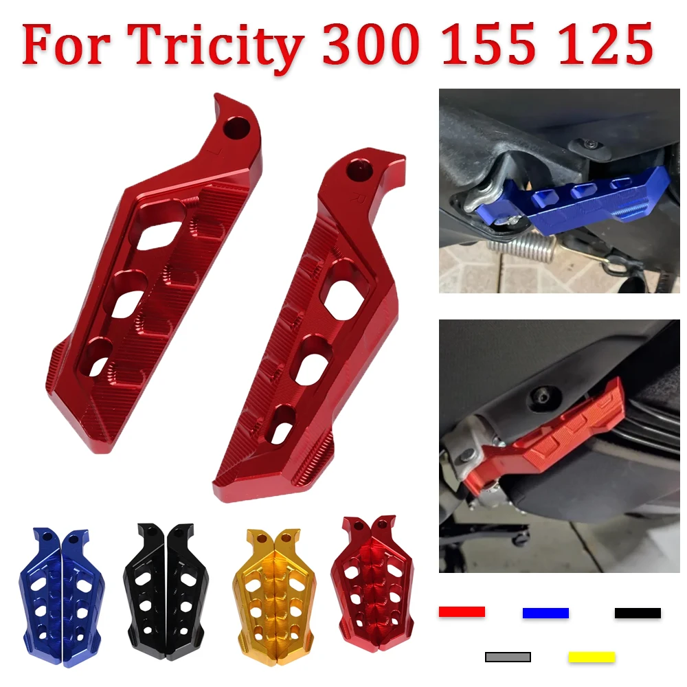 New 2024 Motorcycle Accessories Rear Passenger Footrest Footpegs Foot Pegs Rest Pedals For Yamaha Tricity 300 155 125 Tricity300