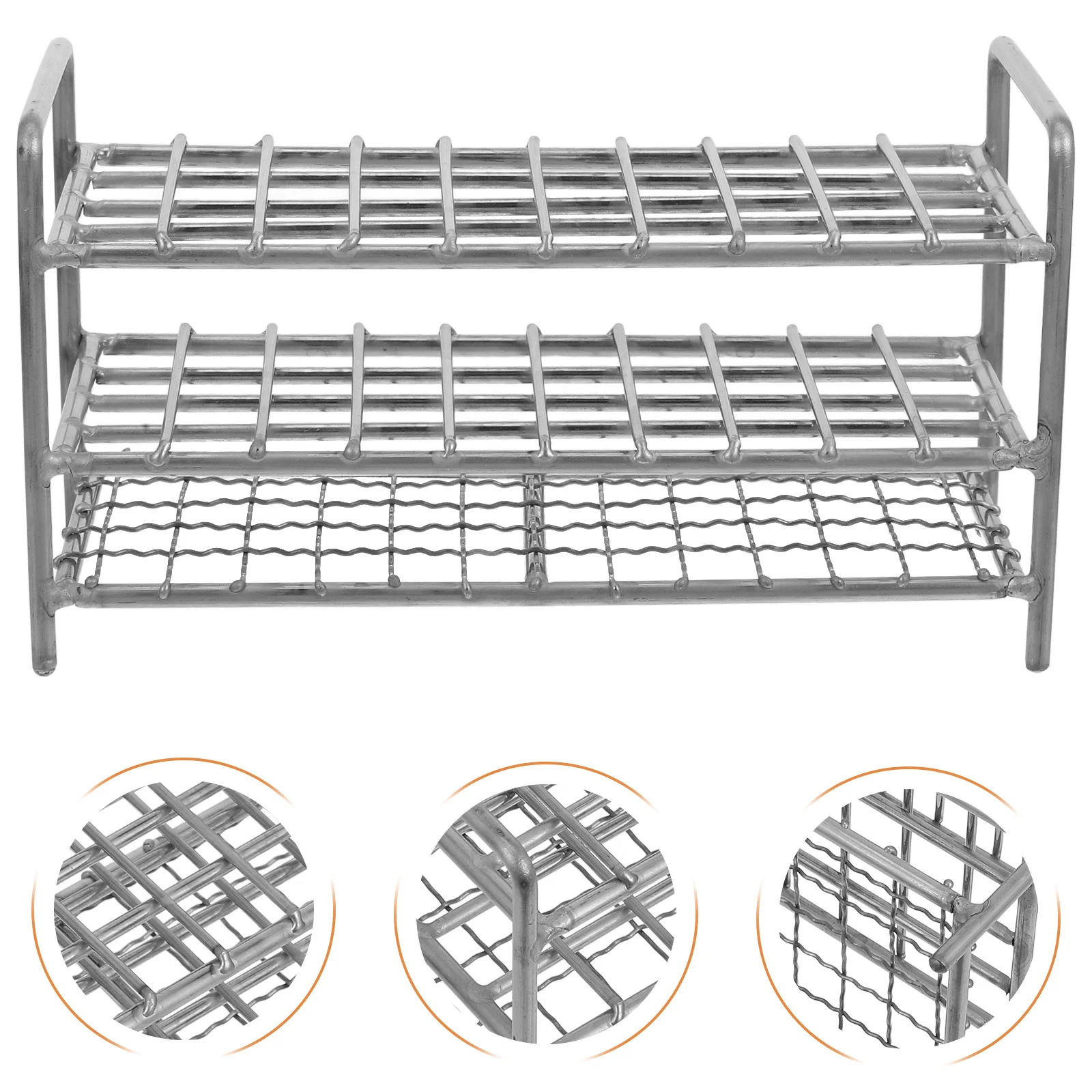 

Test Tube Rack Organizer Laboratory Container Multifunctional Foldable Sampling Storage Stainless Steel Holder Reusable