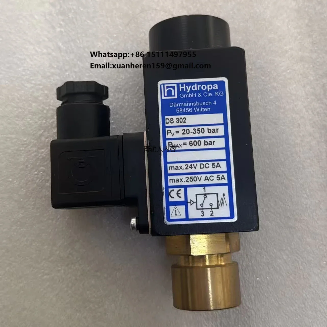 

Датчик давления Hydropa DS302 20-350 бар, 600 бар