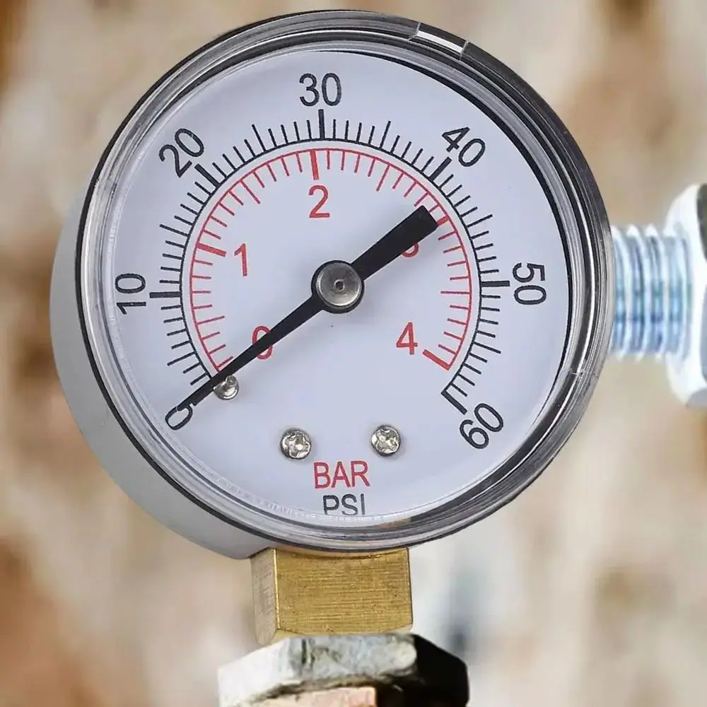 

Professional Grade Pressure Gauge for Pool Sand Filter BAR & PSI Measurement Quick and Easy Replacement 60 PSI