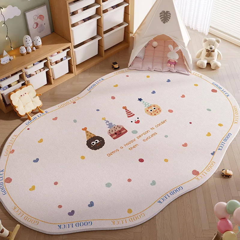 Bow Pattern Rugs for Bedroom Thick Plush Study Floor Mat Irregular Shape Living Room Decoration Carpet Fluffy Soft Cloakroom Rug